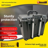 GDT22802 16 pouces Étanche IP67 Instrument Hardware Boîte à outils Enhanced PP Trolley Safety Protection Case