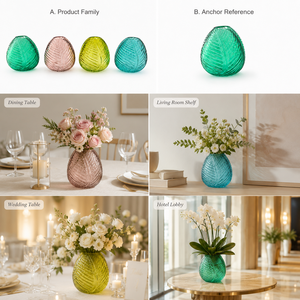 <span class=keywords><strong>Vase</strong></span> en verre texturé en forme de feuille, <span class=keywords><strong>vase</strong></span> <span class=keywords><strong>d</strong></span>écoratif coloré pour la maison, les mariages, les hôtels, les boutiques de cadeaux, la <span class=keywords><strong>d</strong></span>écoration de table - Product Image 4