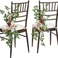 Fleurs artificielles pour dossier de chaise de cérémonie de mariage, ensembles de fleurs de style européen et américain, décorations de festival en plein air, toile de fond