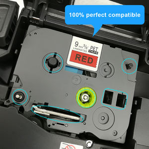 Oorison nastro di trasferimento termico etichetta nero rosso 9mm TZo-421 compatibile con TZe-421 per stampante di etichette fratello - Product Image 5