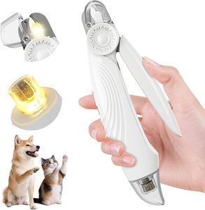 Accessori per Animali Domestici All'Ingrosso: Tagliaunghie 2 in 1 per Cani con Luce, Protezione di Sicurezza e Design Anti-Schizzo per Cani e Gatti di Piccola e Media Taglia - Product Image 1