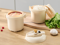 Cuisine de qualité alimentaire PP micro-ondes boîte à déjeuner vapeur sans BPA faible teneur en sucre cuiseur à riz boîte à riz contrôle du sucre cuiseur à riz
