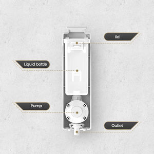 Dispenser per sapone e lozione tripla flessibile 3-in-1 montato a parete dell'hotel Dispenser per sapone per le mani in ABS per bagno doccia - Product Image 4