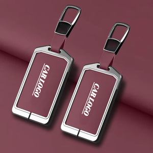 Étui de protection pour clé de voiture NFC en alliage de zinc et cuir, compatible avec BYD Tang DM Han EV Song PRO Qin PLUS DMI, accessoires pour porte-clés auto - Product Image 3