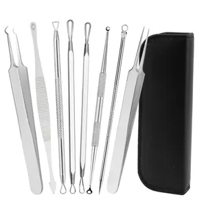 8-Piece Blackhead Remover Kit Whitehead Extraction Popping Needle for Facial
