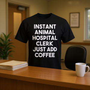 Camiseta para Trabajador de Hospital Veterinario Instantáneo: Solo Agrega Café - Product Image 3
