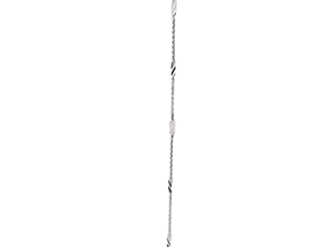 Sleek V Textured White PT950 Neck Cordon with Square <b>Rope</b> Strands Minimalist Business Unisex All Day Platinum Gift Adornment - Product Image 6
