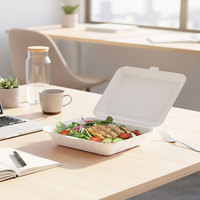 Contenitori per Alimenti Personalizzati in Carta Kraft Senza Plastica, Scatole per Pranzo Usa e Getta, Contenitori per Insalata e Dessert