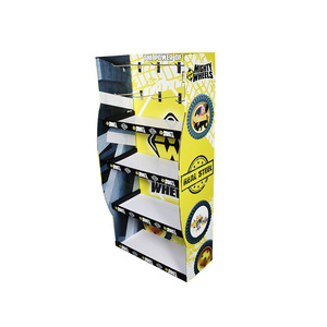 Papel corrugado reciclable para estante de exhibición de gancho de cartón POP, exhibición de piso de ropa interior para venta al por menor - Product Image 3