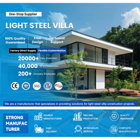 Casa Modular Prefabricada de Dos Pisos, Moderna y de Lujo, Estructura de Acero Ligero, Vivienda Familiar Permanente