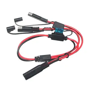 Sae Pvc Y Splitter Hochleistungs-Gleichstrom netzteil/Buchse Gator clip Rot und Schwarz Solar panel 18awg Batterie verlängerung kabel