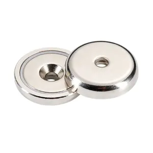 Powerful Rare Earth N35 Cup Magnets Industrial Strength Round Base Neodymium Magnets Paired with screws