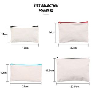Women's Travel Makeup Bag Customized Fashion Cotton <b>Canvas</b> Cosmetic Bag Zipper Closure Beauty Wholesale Blank <b>Plain</b> <b>Canvas</b> Bag - Product Image 2