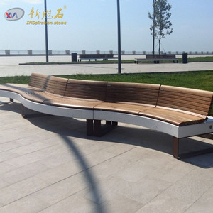 Nuevo Banco de Hormigón GRC para Exteriores Magic Stone con Madera Anticorrosión para Ingeniería de Paisajismo Municipal - Product Image 1