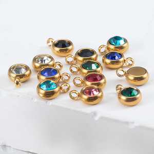 Moda Encantos Zircon Mulher Jóias 18K Gold Filled Encantos DIY Fazendo Materiais - Product Image 4