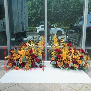 Flores Artificiales DKB al por Mayor, Camino de Flores Personalizado, Rosas de Seda, Hilera de Flores para Decoración de Pasillos de Hotel y Bodas - Product Image 2