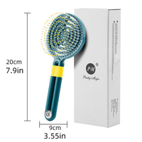 Brosse à cheveux professionnelle OEM incurvée et ventilée, fonction démêlante et séchante, avec peigne à queue, manche en nylon, peignes de soin capillaire emballés