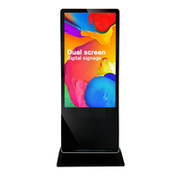 Pantalla LCD Digital Táctil de Doble Cara de 49 Pulgadas con Soporte de Pie para Exhibición en Vestíbulos, Información Comercial y Carteleras