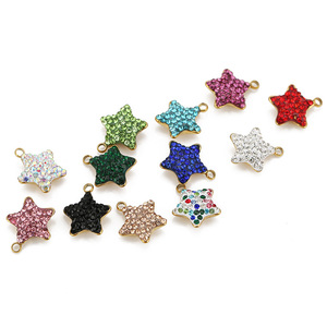 Pendentif étoile en acier inoxydable avec strass, 12 couleurs, accessoire de bijoux DIY - Product Image 2