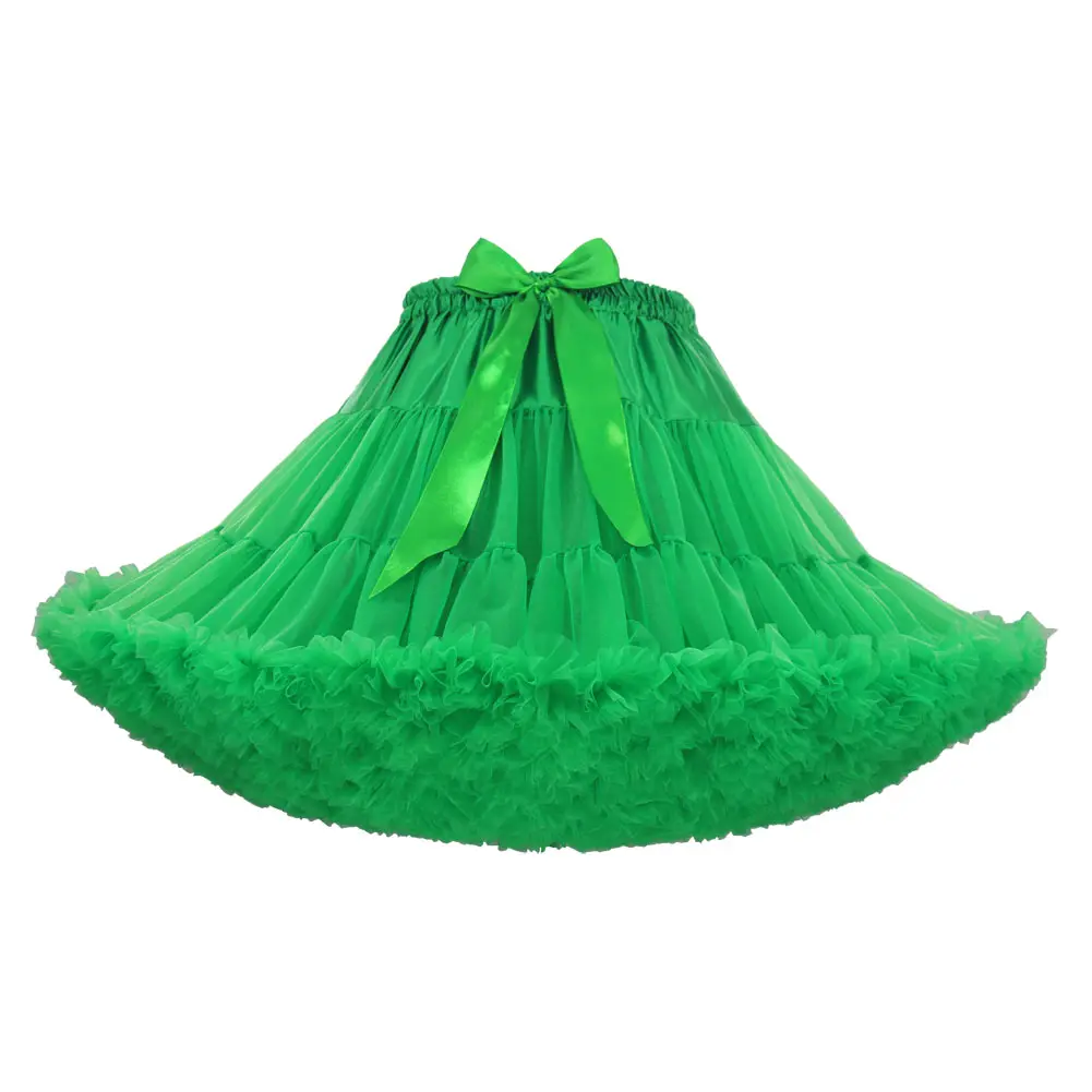 Hot Sale Zomer Chiffon Zoete Meisjes Vrouwen Rok Volwassen Pettiskirt Tutu Rok Met Ruches