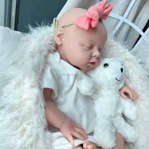 Muñeca Bebé <span class=keywords><strong>Reborn</strong></span> de 18 Pulgadas, 2455G, Alta Calidad, Silicona Sólida, Muñeca de Moda, Juguete Suave, <span class=keywords><strong>Ojos</strong></span> <span class=keywords><strong>Cerrados</strong></span>, Regalo Encantador para Niñas, Juguetes para Bebés - Product Image 6