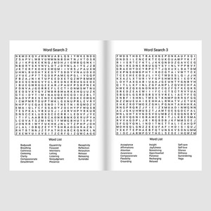 Mindfulness Word Search para adultos Cross-Border Popular Puzzle Book Desechable Adult Mindfulness Word Search - Product Image 3