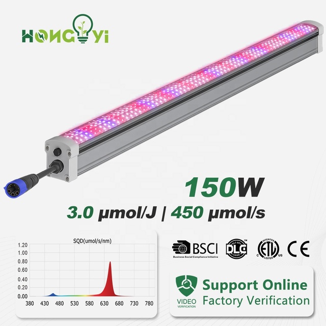 Under Canopy 120W LED Grow Light Aluminum Alloy IP66 Daisy Chain 4FT PPE 3.1 Increase Harvest LED Grow Light