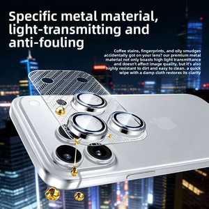 Pellicola Protettiva per Obiettivo iPhone 17 Pro <span class=keywords><strong>Max</strong></span>, Alta Definizione, AR Trasparente, Protezione per Fotocamera Posteriore 17 Pro Cicada Wing - Product Image 3