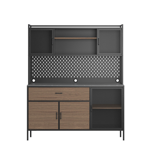 Mueble de Salón Moderno y Ecológico de Acero, Armario Despensa con 3 Cajones, Marca BIZOE - Product Image 2