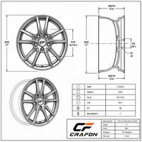 Jantes en alliage d'aluminium forgé CF 6061-T6 15-17 pouces 4x100 PCD 54.1 CB FIT Neuves pour MX-5 Miata NA NB Roadster Personnalisées ODM