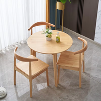 Ensemble table à manger de luxe 2-4 places avec dessus solide Buffet couleur bois naturel Vente directe d'usine Meubles de salle à manger de luxe