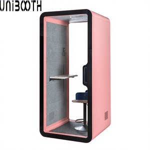 Cabina de Oficina Insonorizada UNIBOOTH |   Cabina Telefónica Acústica de 33dB, Marco de Aluminio de Precisión, Ventilación Inteligente para Oficina y Espacio de Llamadas - Product Image 1
