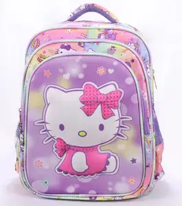초등학생 만화 디자인 빛나는 조합 직물 방수 어린이 책가방 귀여운 HK 고양이 배낭