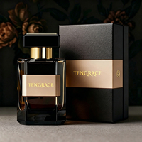 Flacon de parfum vide de haute qualité 30ml 50ml 100ml Boîte de parfum noire Emballage Flacon pulvérisateur de parfum unique