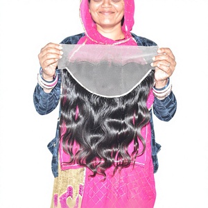 Extensions de cheveux humains vierges Remy indiens, ondulés/à ondulations profondes, cuticules alignées, double trame machine, à clipser et à tisser, 100g - Product Image 6