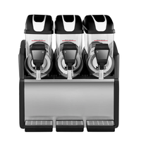 Machine commerciale Slushy avec lumière LED 15Lx3 réservoirs Machine à boissons congelées Margarita Slushie Maker pour jus Daiquiri, café