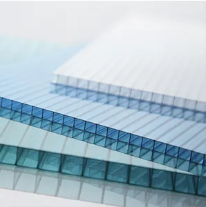 Gewächshaus Polycarbonat Dachbahn Sun Sheets PC Geprägte Platten Polycarbonat hohle Kunststoff Dachplatten