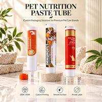 Tube de complément alimentaire pour animaux de compagnie en aluminium-plastique, conteneur de dosage précis avec bouchon à vis pour les soins des animaux