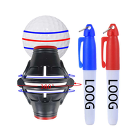 Kit de gabarit d'alignement de balle de golf portable avec logo personnalisé - Marqueur de balle de golf en plastique léger et durable 12x10x5cm Modèle WJ617