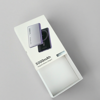 Shenzhen personnalisé imprimé banque de puissance blanc carton boîte de papier tiroir coulissant boîte-cadeau pour boîte de pakcgaing électronique avec manchon