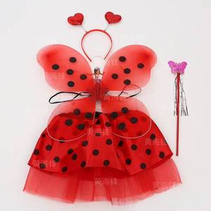Disfraz de Mariposa para Niñas, Vestido de Fiesta de Cumpleaños, Disfraz de Mariquita para Halloween, Alas de Hada, Falda Tutú - Product Image 3