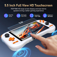Console de jeu portable K59 Android 14 avec ventilateur, 128 Go, WIFI, écran tactile 5,5 pouces, lecteur de jeux vidéo de poche pour jeux PS1/PSP, version améliorée