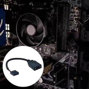 Cable de cabecera de placa base USB2.0 de 9 pines a tipo <span class=keywords><strong>E</strong></span> con convenientes conectores frontales tipo C para compatibilidad de escritorio - Product Image 6