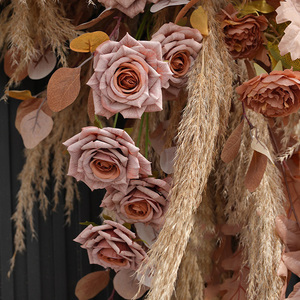 Set de Flores Artificiales de Caramelo y Hierba de Pampas para Boda, Guirnalda Floral y Hilera de Flores para Suelo, Fondo Boho, Flores de <span class=keywords><strong>Seda</strong></span> para Decoración del Hogar y Fiestas - Product Image 3