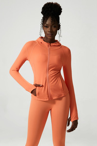 2024 personnalisé nu à manches longues vêtements d'entraînement femmes course vêtements de sport femmes Yoga Fitness Gym veste vêtements de sport - Product Image 4
