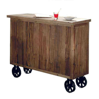 Comptoir de bar moderne en bois personnalisable pour café, restaurant, mariage, hôtel, salon et repas en plein air