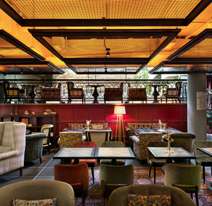 Conjunto de Muebles para Restaurante Occidental, Mesa de Madera Maciza con Sillas de Terciopelo para Restaurante Italiano, <span class=keywords><strong>Bistro</strong></span> Francés - Product Image 3