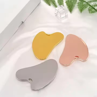 Outils de soin de la peau personnalisés avec logo, produits de massage, outil Gua Sha en acier inoxydable 304, Gua Sha en forme de cœur, Gua Sha en acier inoxydable