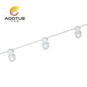 Slient Ripple Fold Curtain Rails Accessories 60mm Distance Runner For Small Track