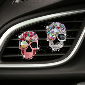 Decoración de ventilación de aire para coche, Clip de aromaterapia con <span class=keywords><strong>Perfume</strong></span> de calavera fantasma bonito con decoración Interior de coche de diamante, aromaterapia para coche - Product Image 3